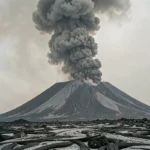 Panache de cendres volcaniques s'élevant du cratère sommital de l'Etna lors d'une éruption active