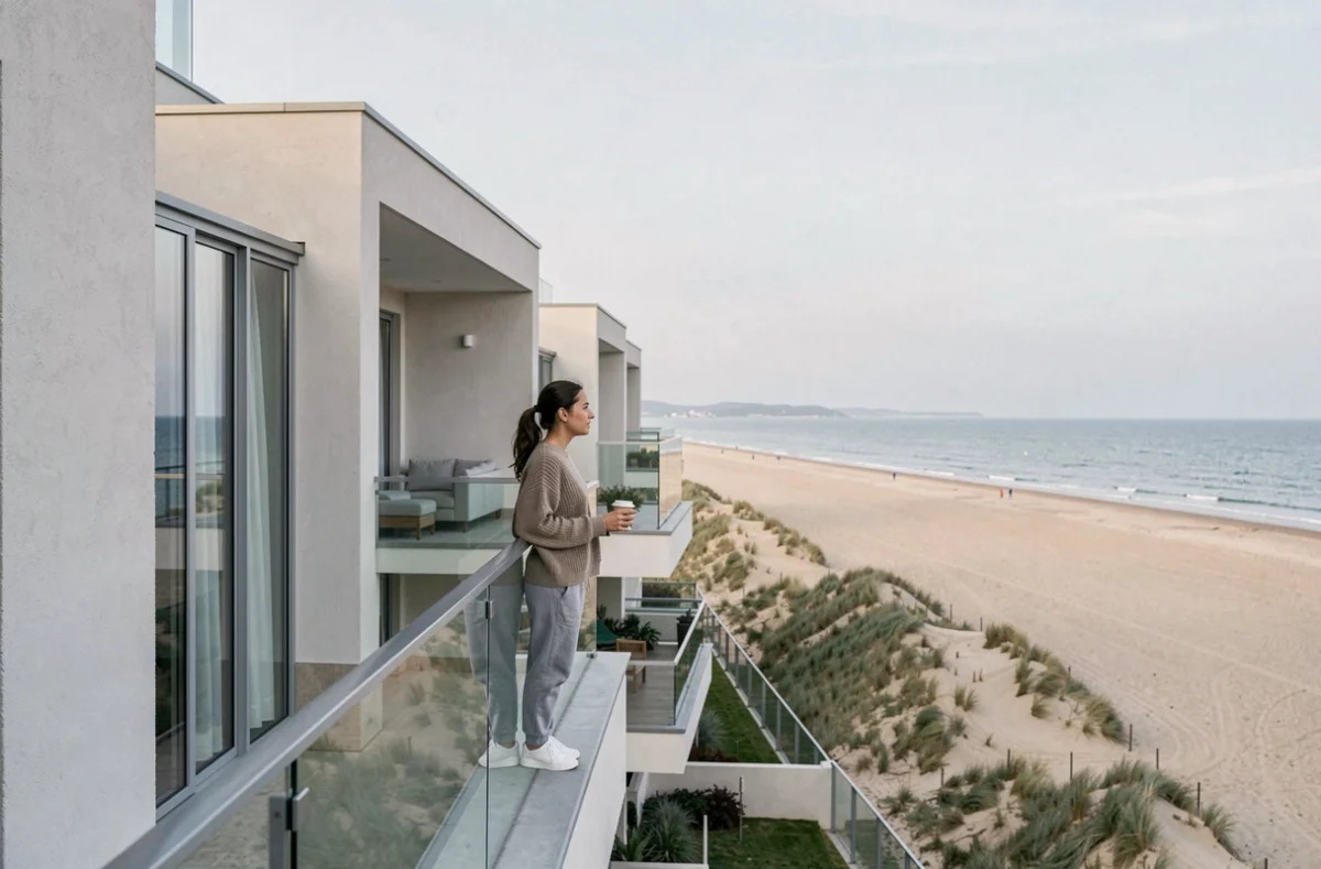 Résidence Evancy Étoile de Mer à Bray-Dunes avec balcons donnant sur la grande plage du Nord